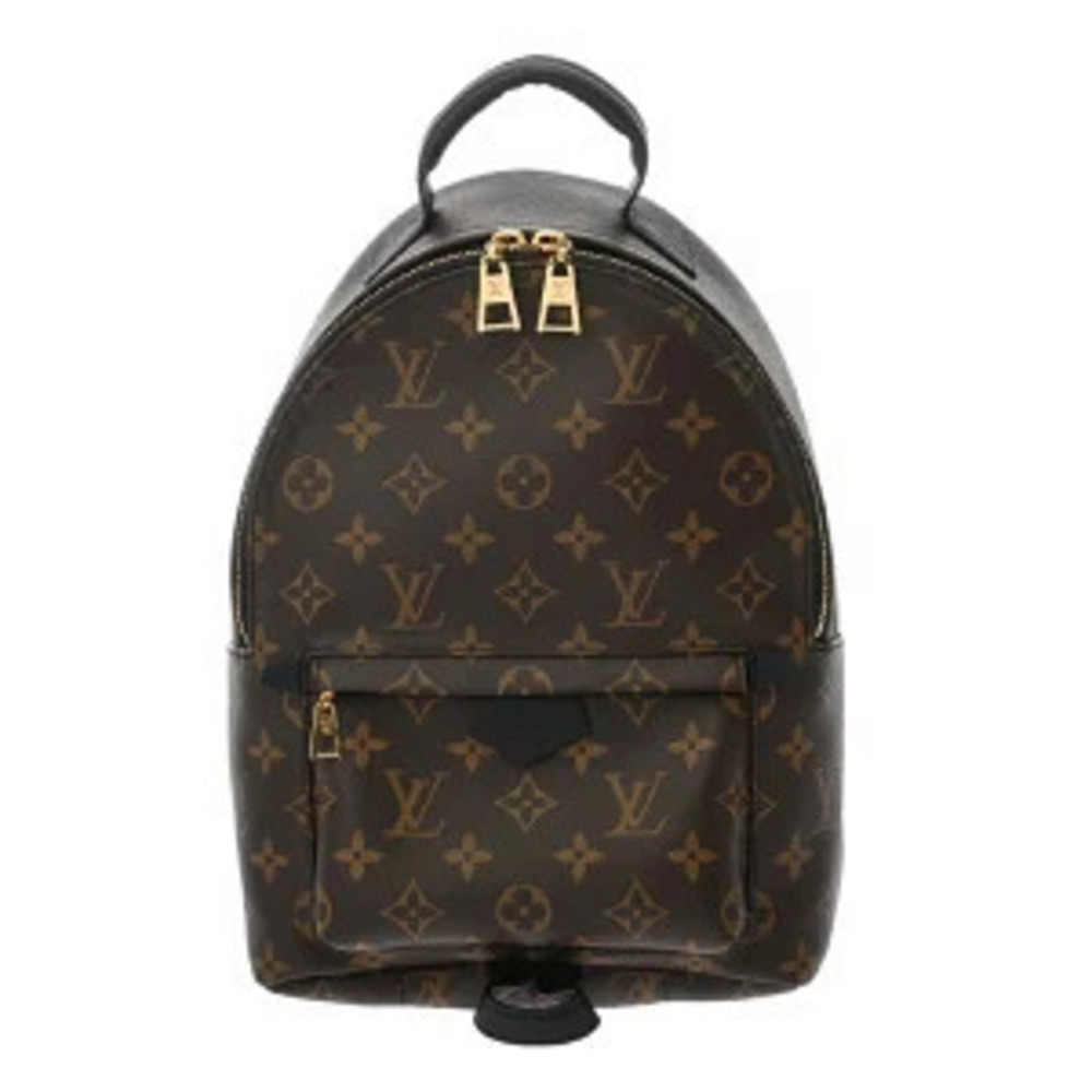 Louis Vuitton Monogram Palm Springs Backpack Brown Black Canvas Daypack Bag